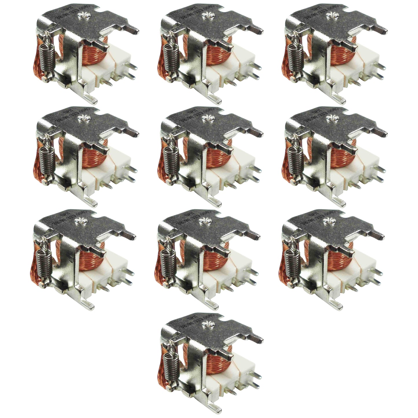 Kit 10 Relés PCI Reversor Aberto NA/NF 20/15A 28VDC 24V 7 Terminais - DNI - 7595 - (1)