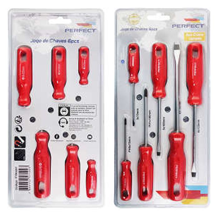 Kit Ferramenta Jogo De Chaves 6Pcs - Perfect - FTR0207 - (1)