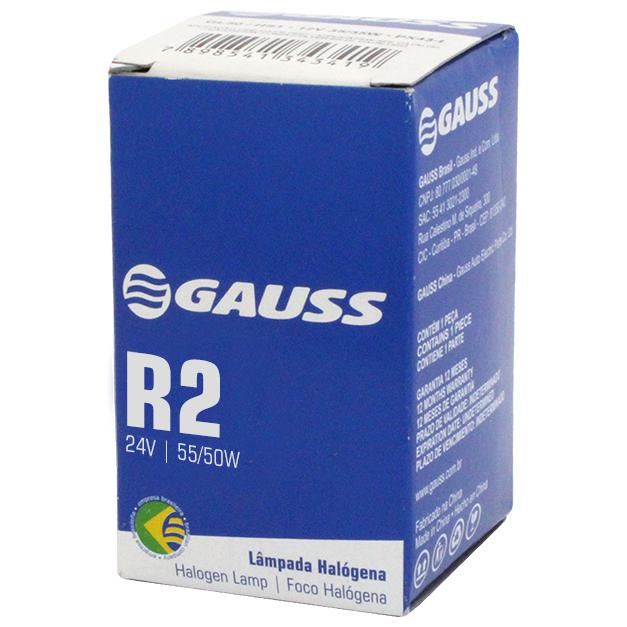 Lâmpada Halogena R2 24V 55/50W C1 Incolor - Gauss - GL5550 - (2)