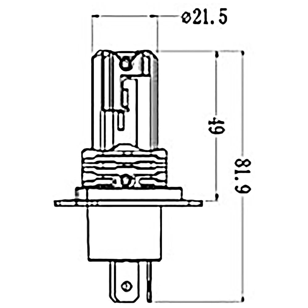 Lâmpada Led H4 9 A 32V 25W Incolor - Gauss - GL204H4LED - (2)
