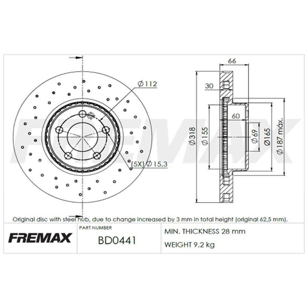 Par de Discos de Freio Ventilado Dianteiro - Fremax - BD0441 - (2)