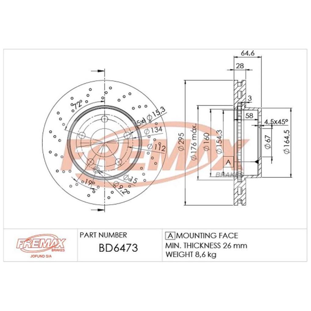 Par de Discos de Freio Ventilado Dianteiro - Fremax - BD6473 - (2)