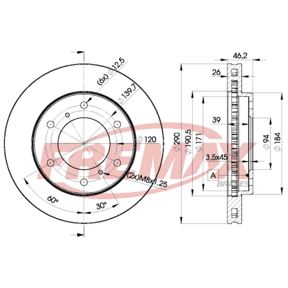 Par de Discos de Freio Ventilado Dianteiro - Fremax - BD7116 - (2)