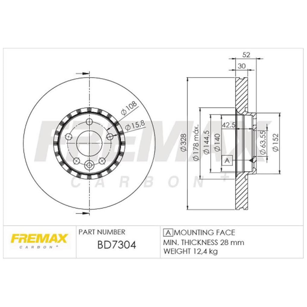 Disco de Freio Dianteiro 1 Unidade - Fremax - BD7304 - (2)