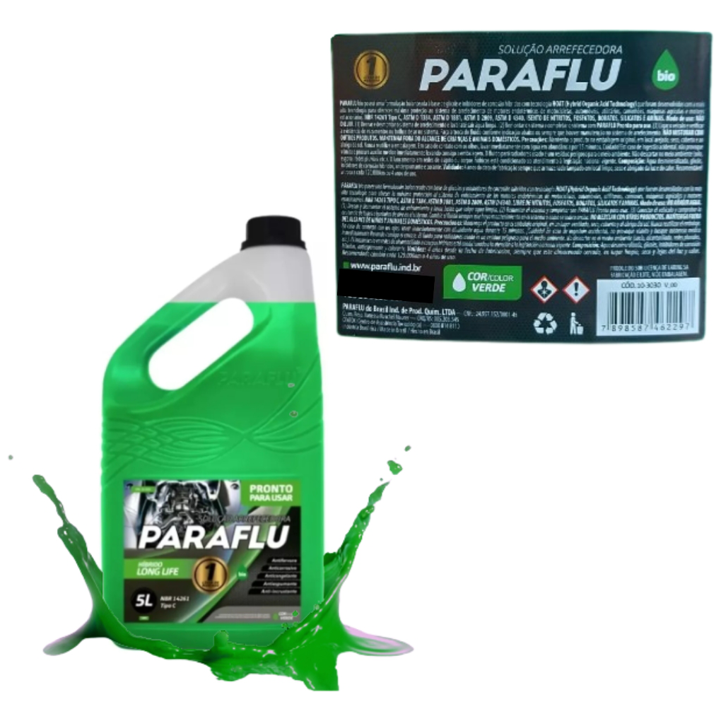 Aditivo para Radiador Verde Bio Híbrido Pronto para Uso 5 Litros - Paraflu - 10-3030 - (2)