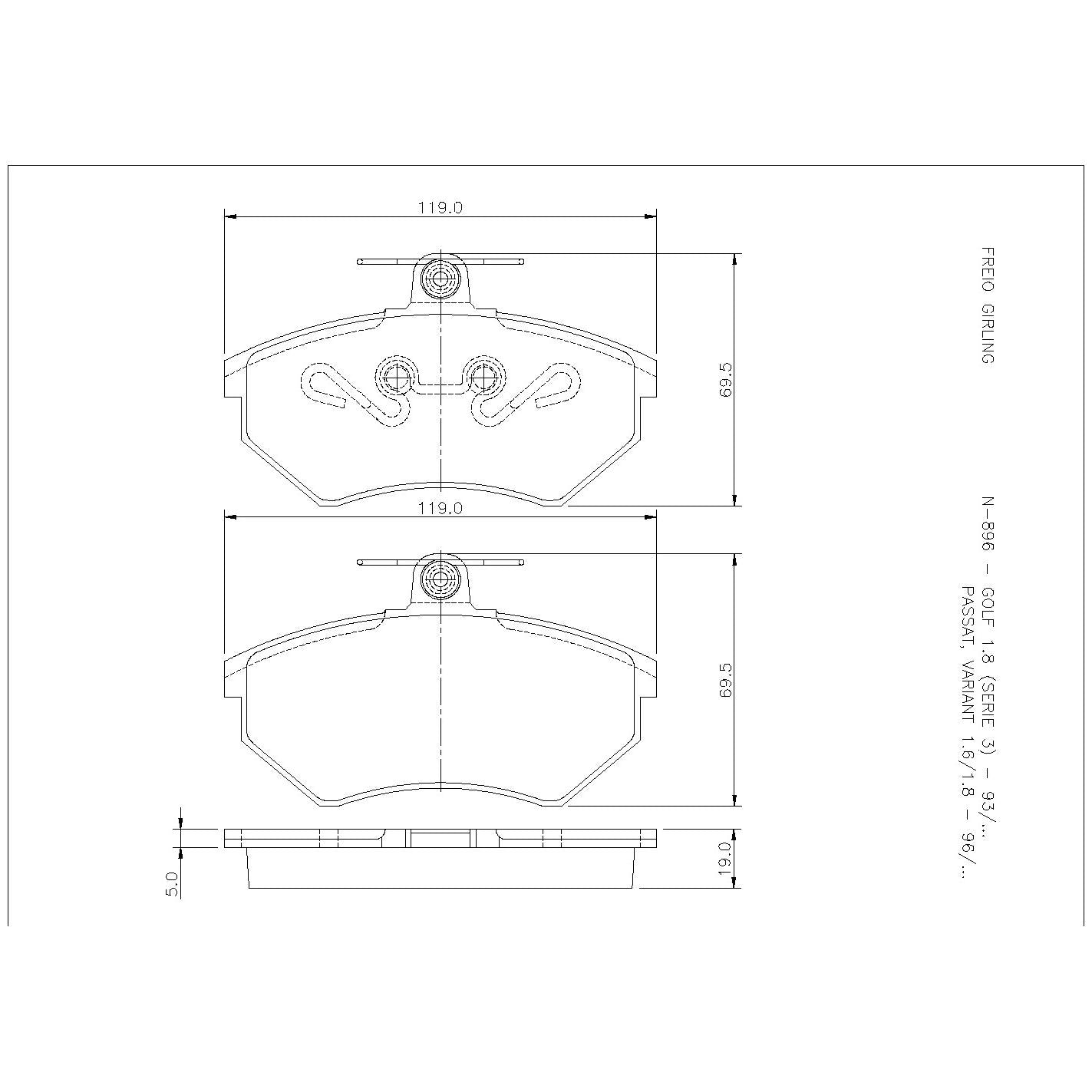 Pastilha de Freio Dianteira - Cobreq - N-896 - (3)