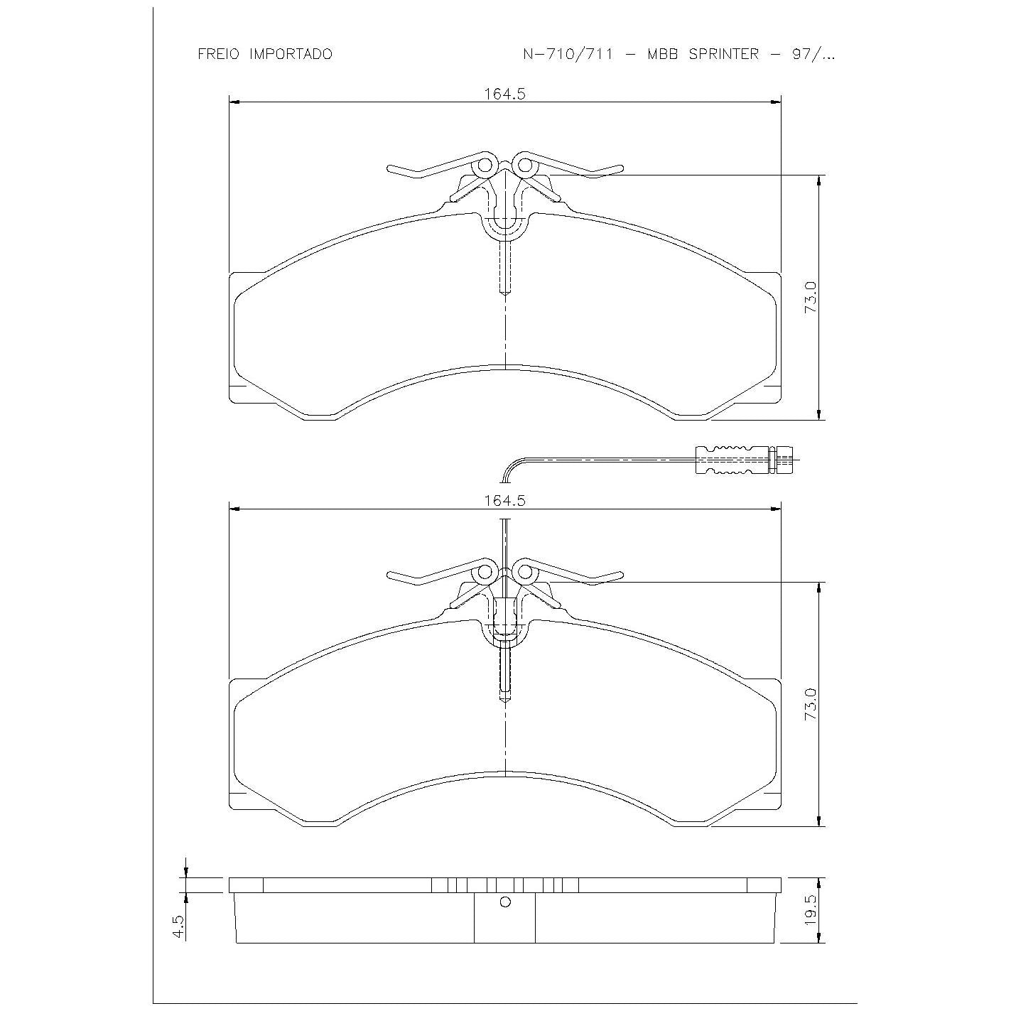 Pastilha de Freio Dianteira/Traseira - Cobreq - N-710 - (5)