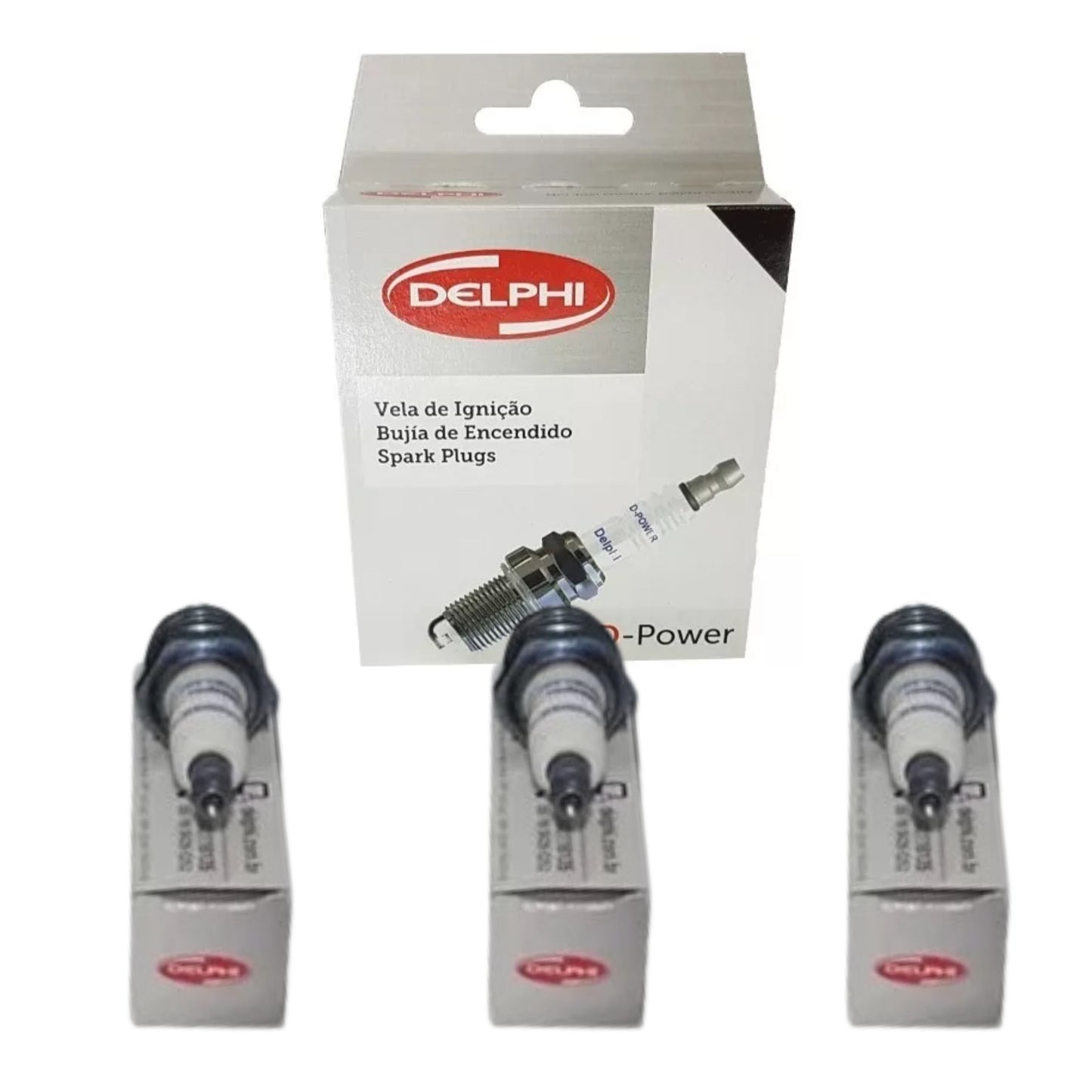 Jogo 3 Velas de Ignição D-Power - Delphi - XH70035 - (1)