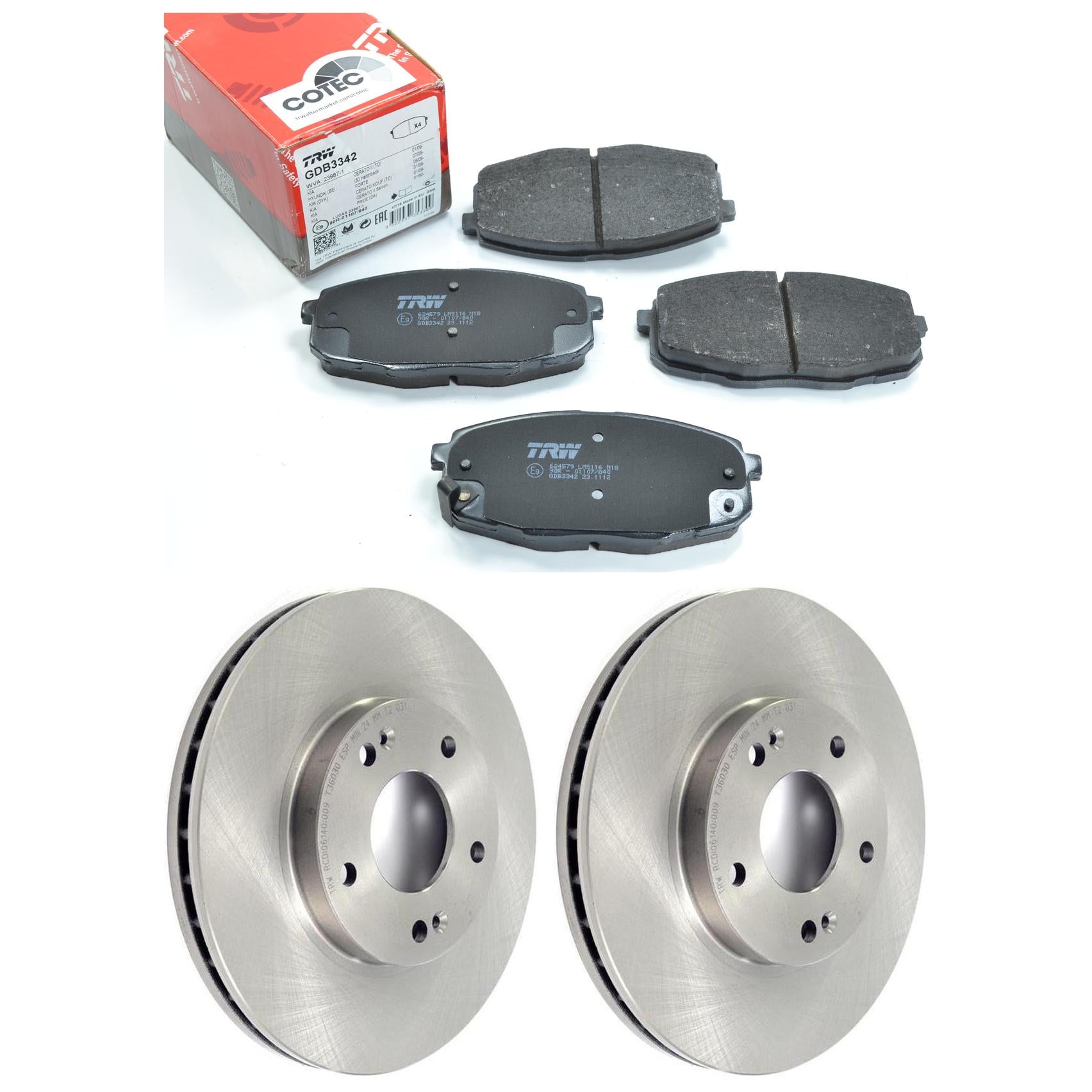 Kit Disco e Pastilha Dianteira - TRW - GDB3342 - RCDI06140 - (1)