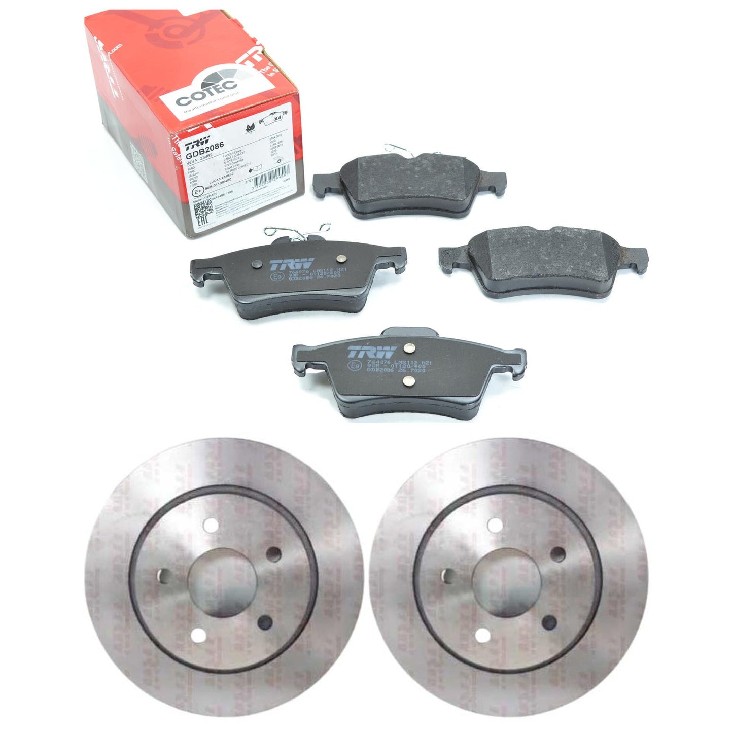 Kit Disco e Pastilha Traseira - TRW - GDB2086 - RPDI04810 - (1)