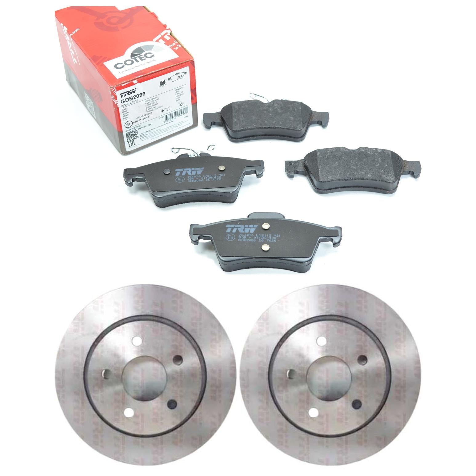 Kit Disco e Pastilha Traseira - TRW - GDB2086 - RPDI04810 - (1)