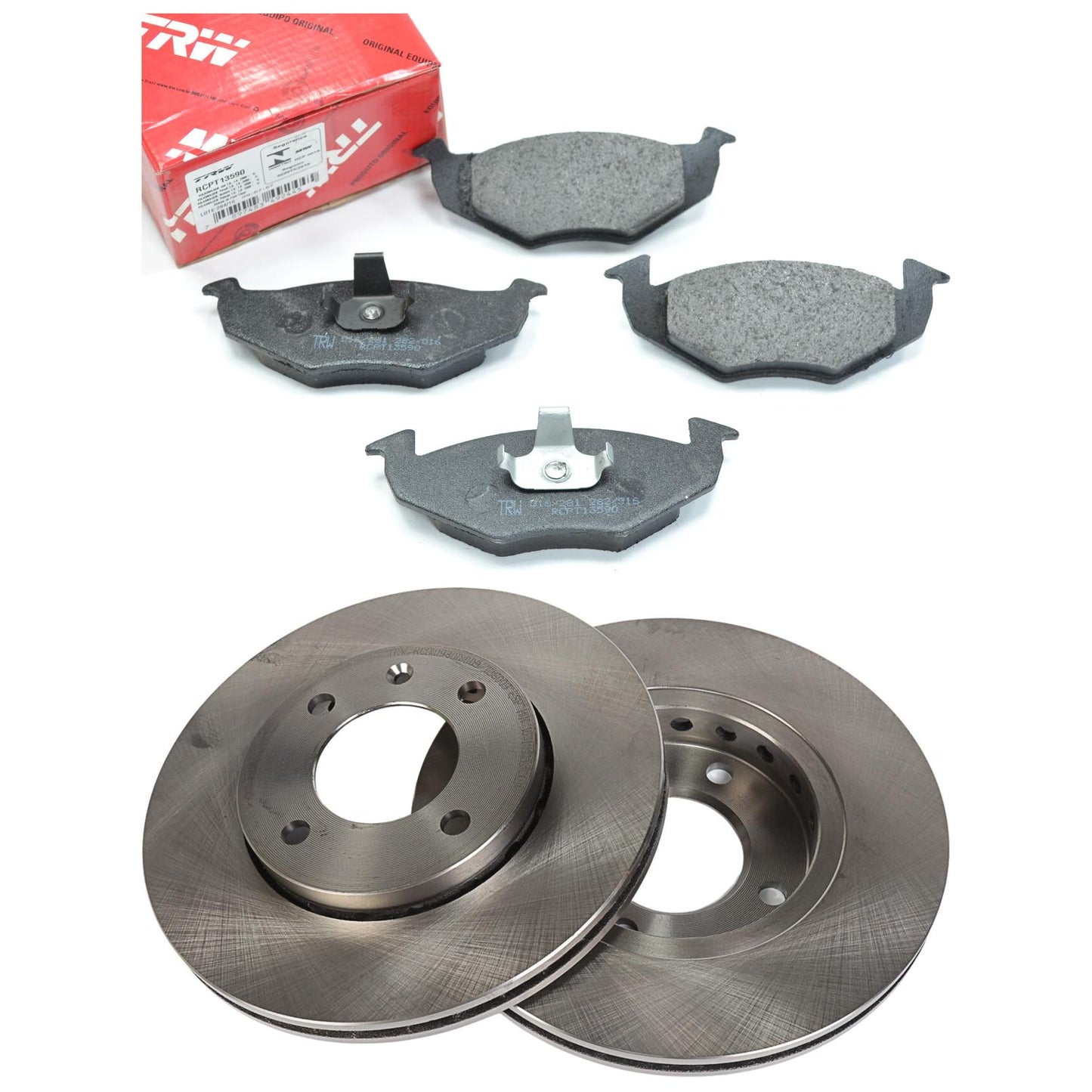 Kit Disco e Pastilha Dianteira - TRW - RCPT13590 - RCDI09800 - (1)