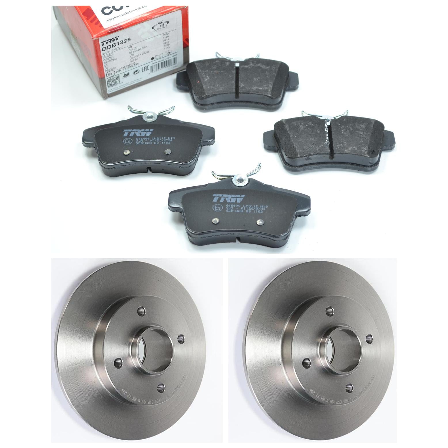 Kit Disco e Pastilha Traseira - TRW - GDB1828 - RPDI05370 - (1)
