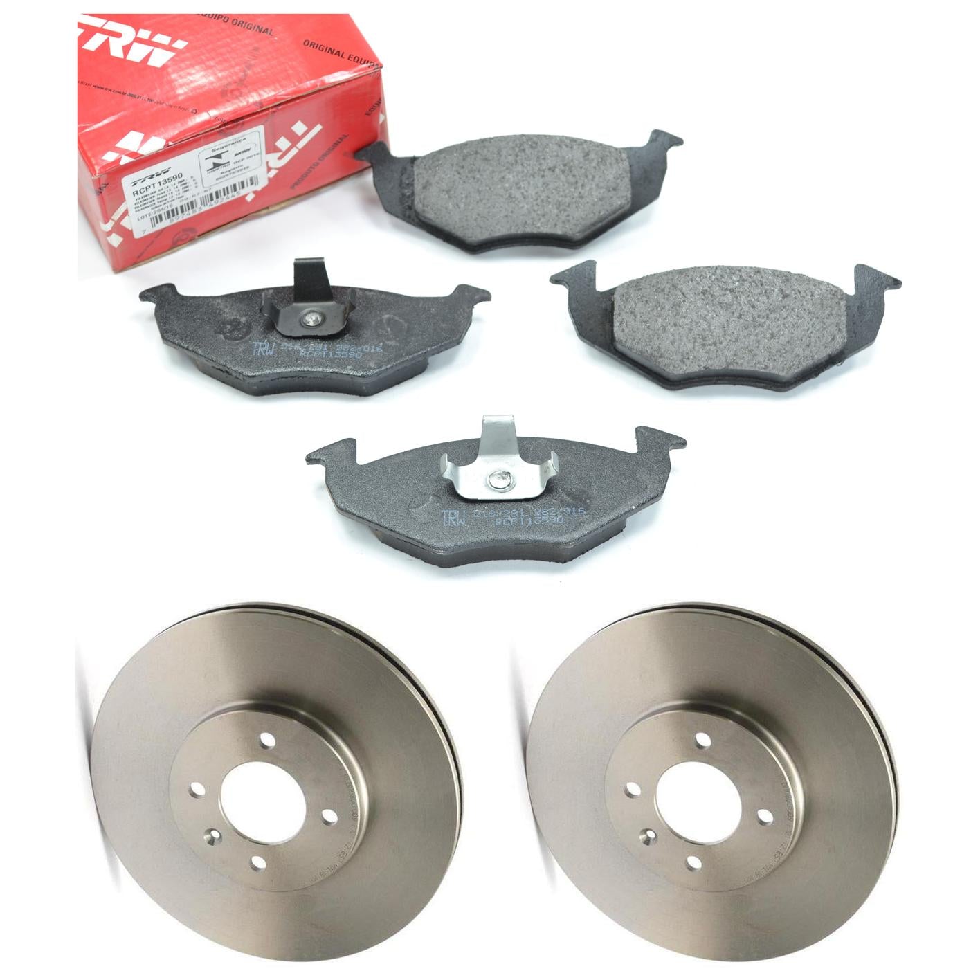 Kit Disco e Pastilha Dianteira - TRW - RCPT13590 - RCDI10800 - (1)