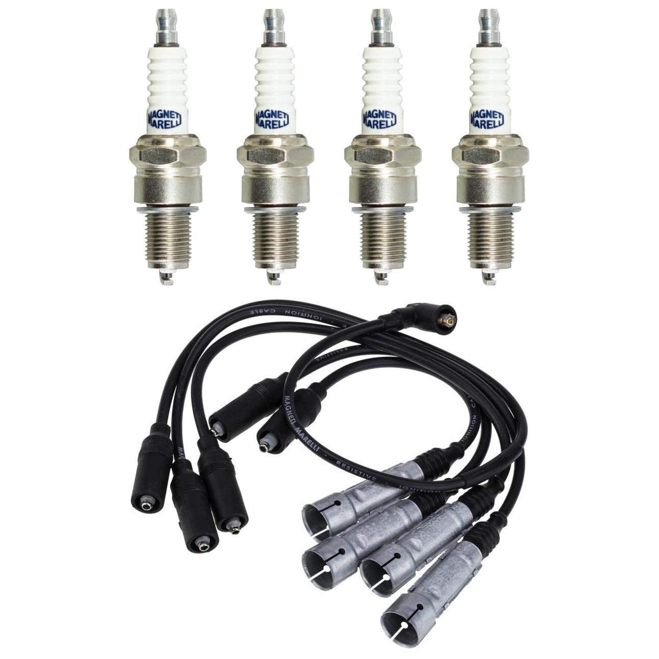 Kit 4 Vela Ignição V-Form e Cabo - Magneti CVMF2202 F5RFMM - (1)