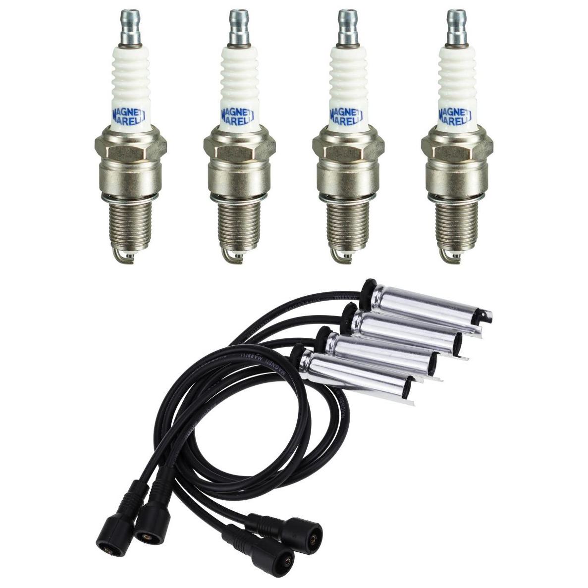 Kit 4 Vela Ignição V-Form e Cabo - Magneti CVMG7102 F5RFMM - (1)