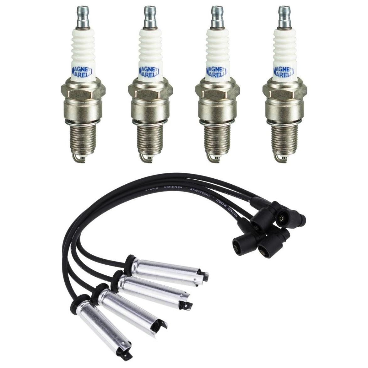 Kit 4 Vela Ignição V-Form e Cabo - Magneti CVMG7702 F5RFMM - (1)