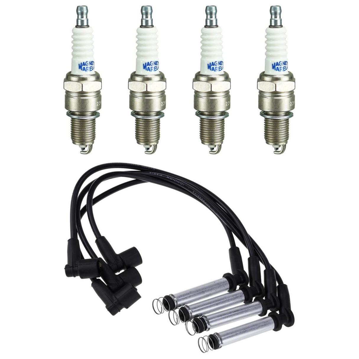 Kit 4 Vela Ignição V-Form e Cabo - Magneti CVMG9002 F6RFMM - (1)