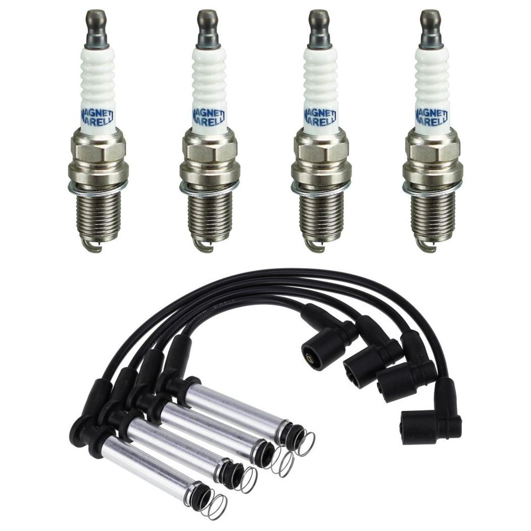 Kit 4 Vela Ignição V-Form e Cabo - Magneti CVMG7302 F6RFMM - (1)