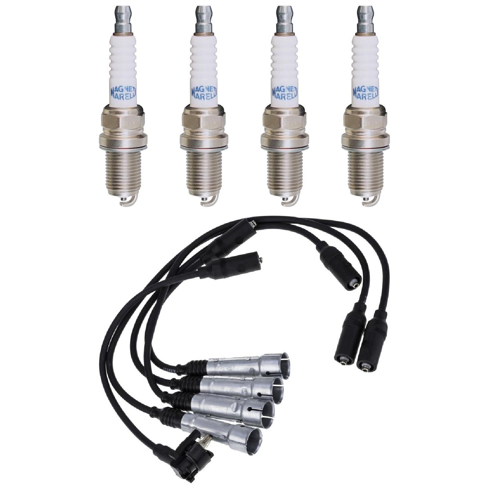 Kit 4 Vela Ignição e Cabo - Magneti CVMV0902 K5RTCMM - (1)