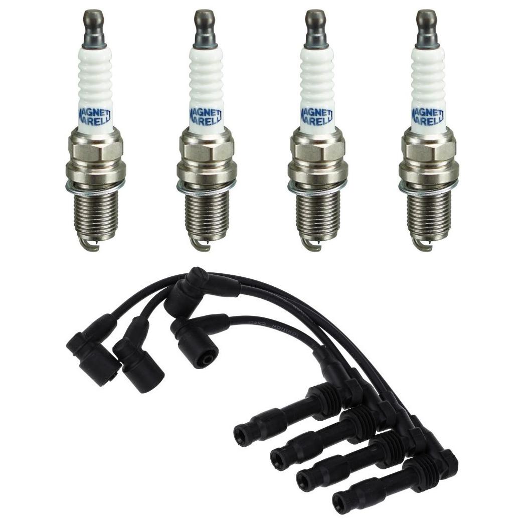 Kit 4 Vela Ignição V-Form e Cabo - Magneti CVMG7802 K6RFMM - (1)