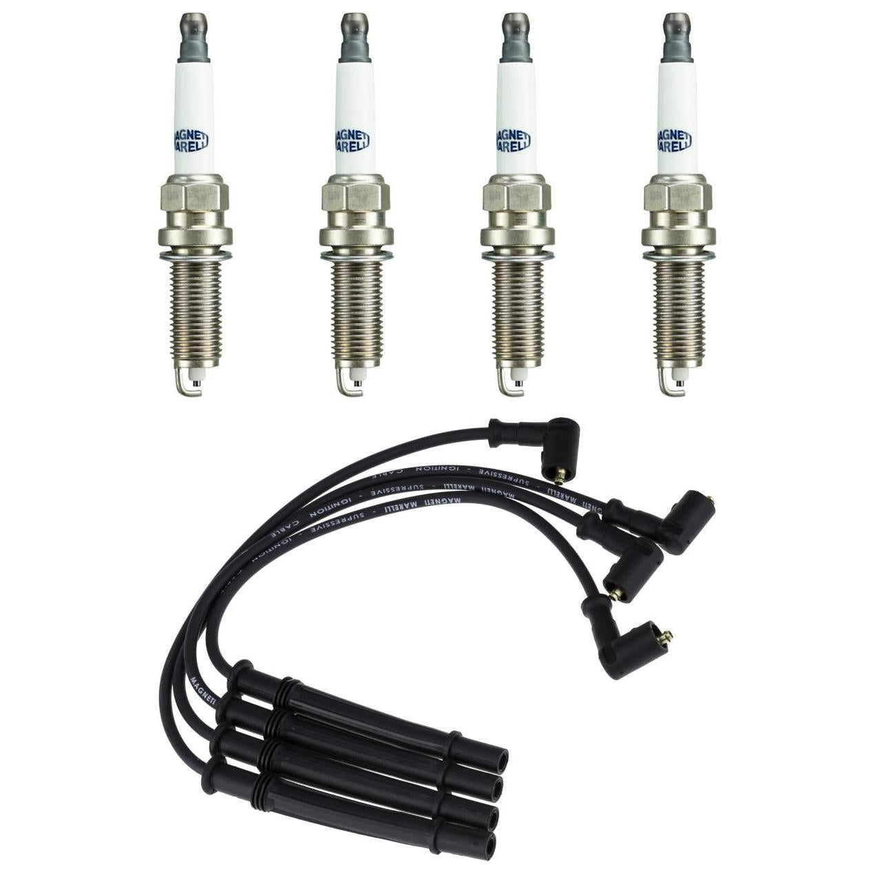 Kit 4 Vela Ignição e Cabo - Magneti CVMR1102 LD7RTAMM - (1)