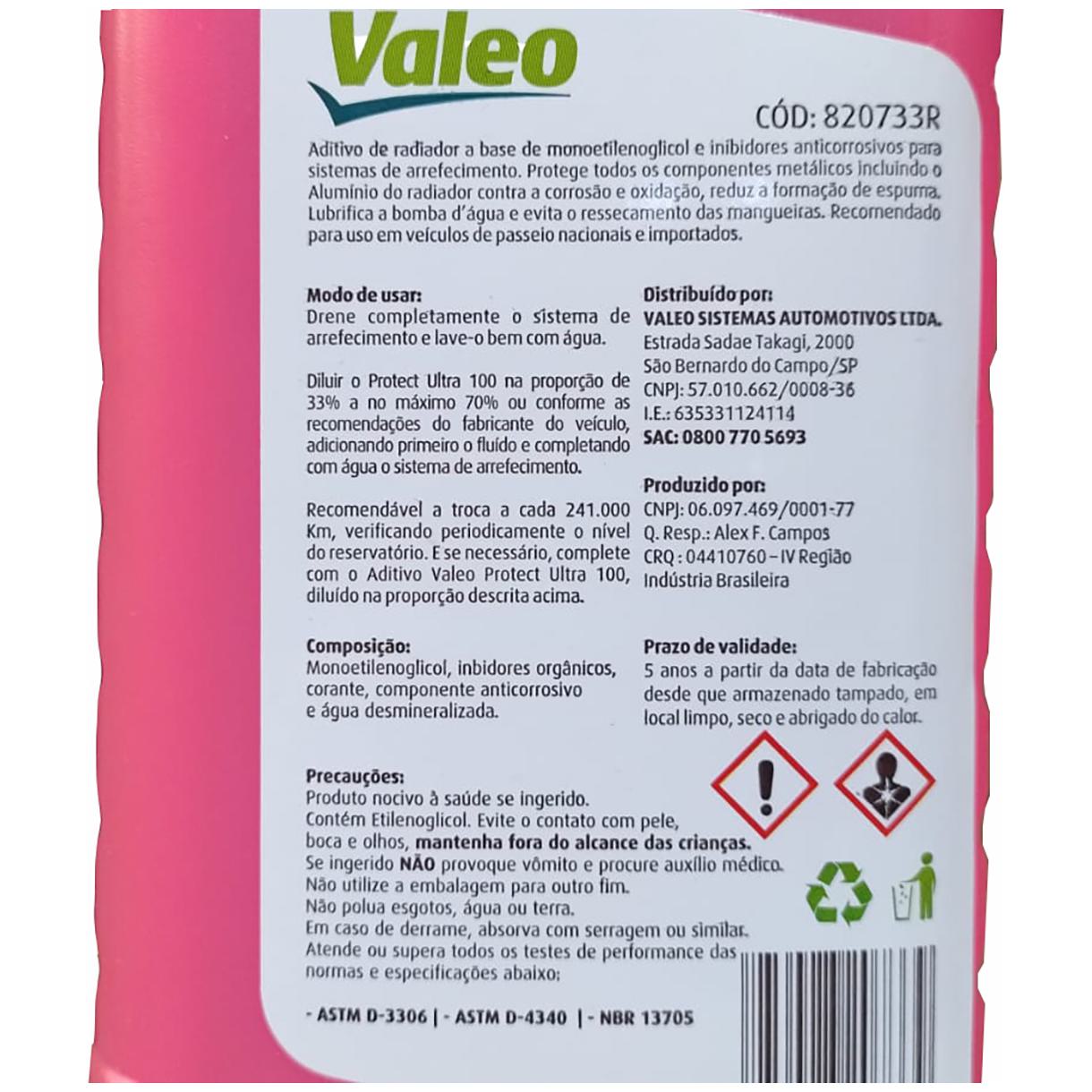 Aditivo Radiador Protect Ultra (Orgânico Concentrado Rosa) - Valeo - 820733R - (2)