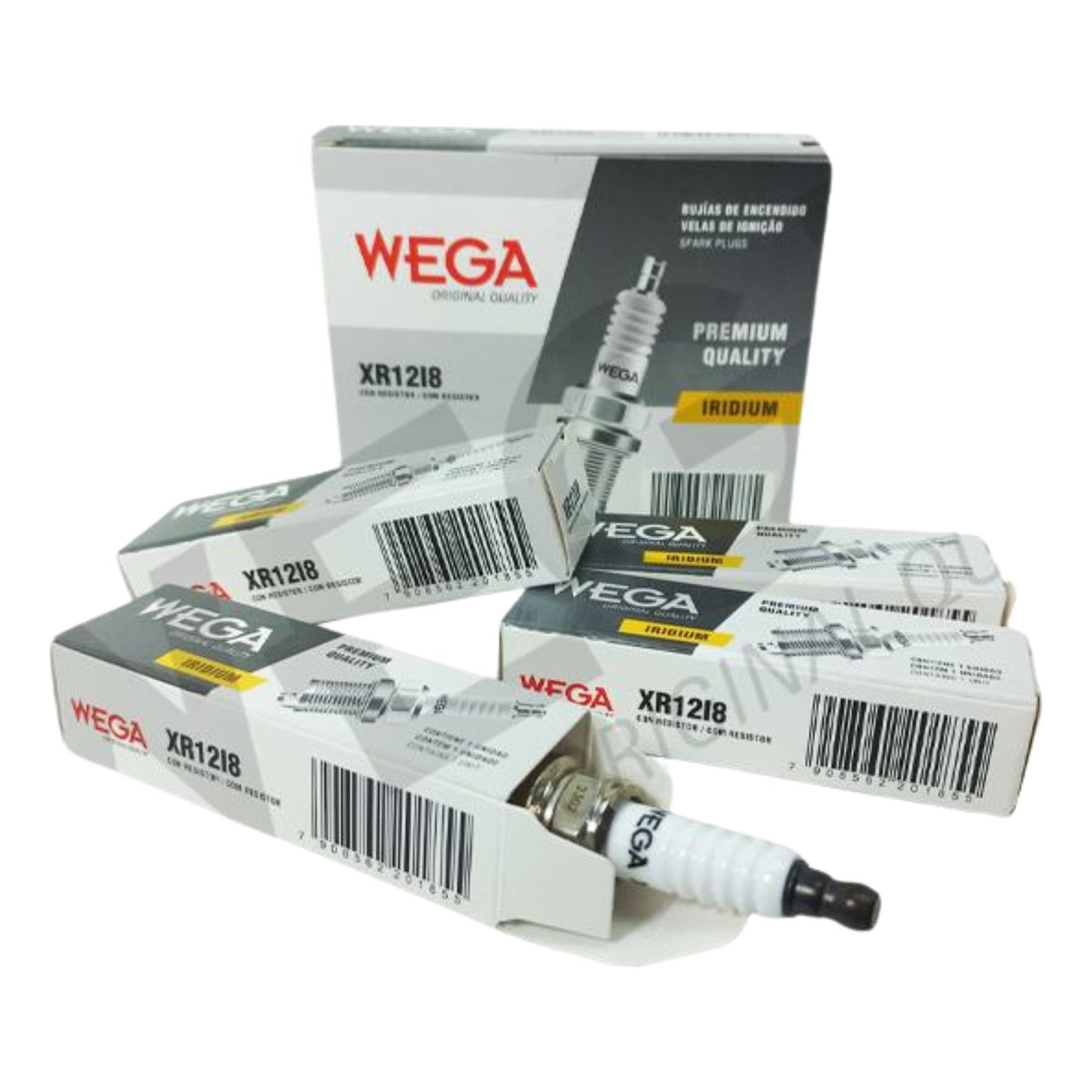 Jogo de 4 Velas de Ignição Iridium - Wega - XR12I8 - (2)
