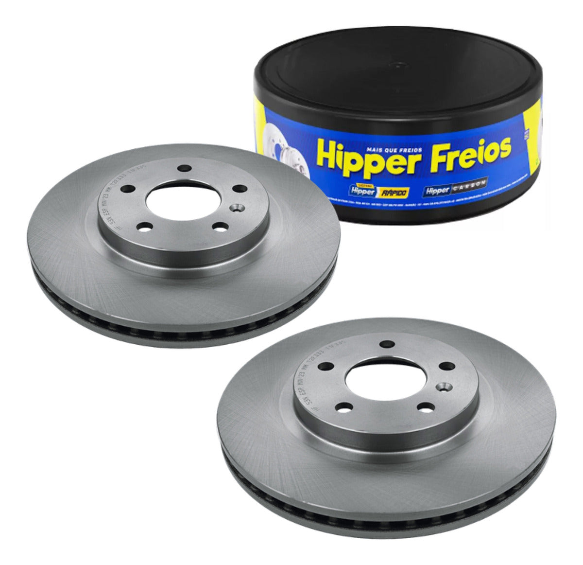Par Disco Freio Dianteiro - Hipper Freios - HF 53N - (1)