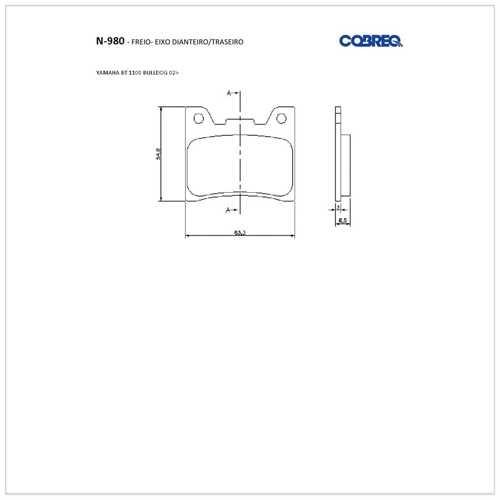 Pastilha de Freio - Cobreq - N-980 - (1)