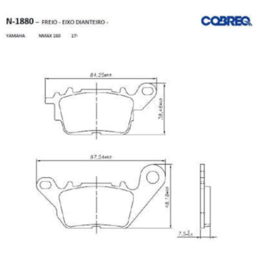 Pastilha de Freio Dianteira - Cobreq - N-1880 - (1)