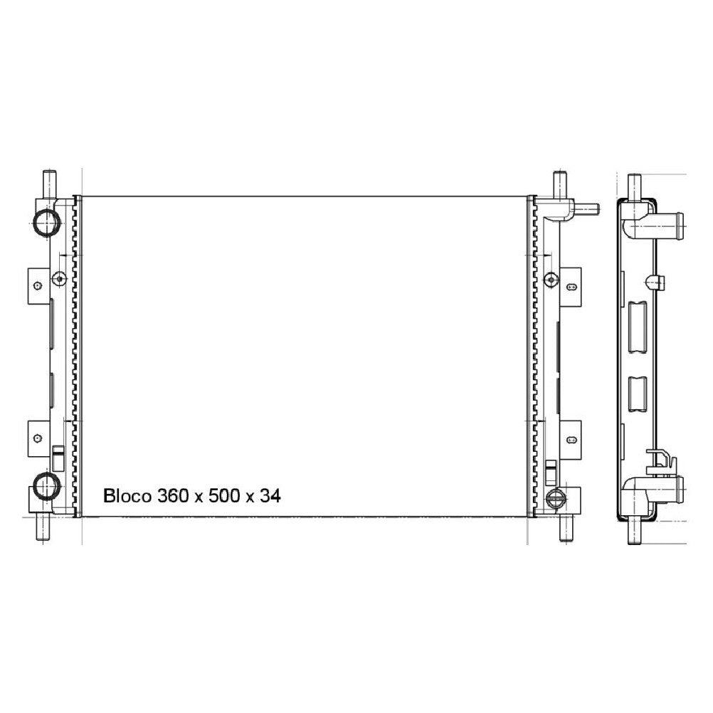 Radiador de Água - Magneti Marelli - RMM373001M - (1)