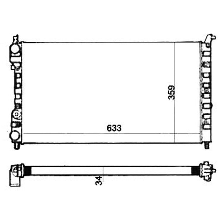 Radiador de Água - Magneti Marelli - RMM1046RFT - (1)