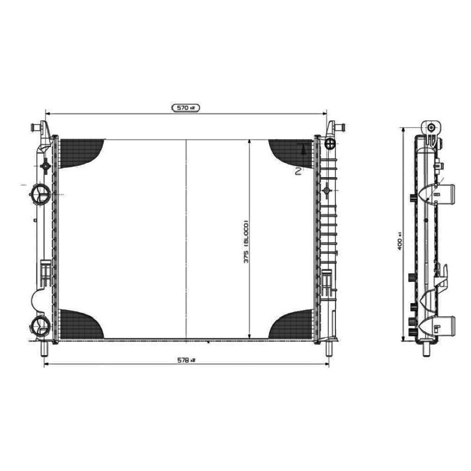 Radiador de Água - Magneti Marelli - RMM5339001 - (1)