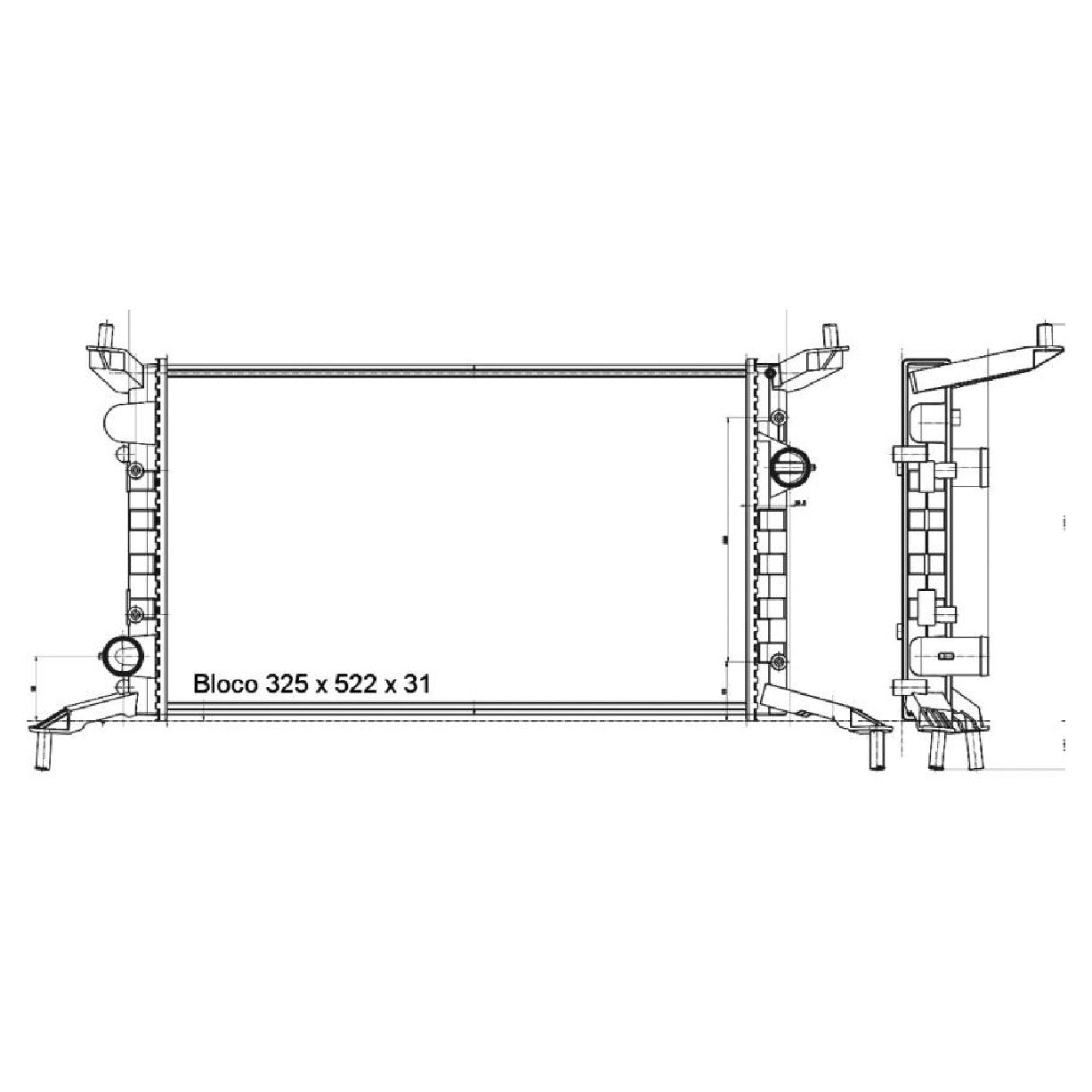 Radiador de Água - Magneti Marelli - RMM518001M - (1)