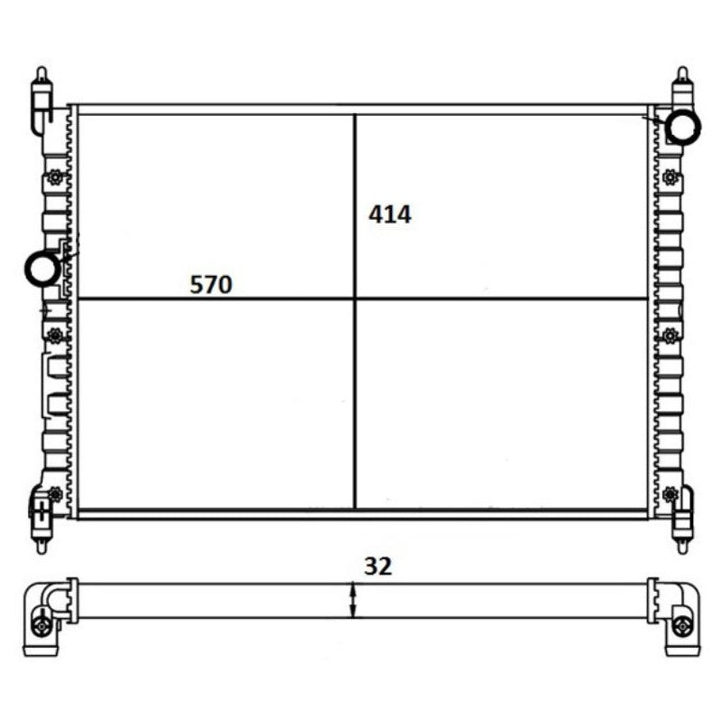 Radiador de Água - Magneti Marelli - RMM1076HVW - (1)