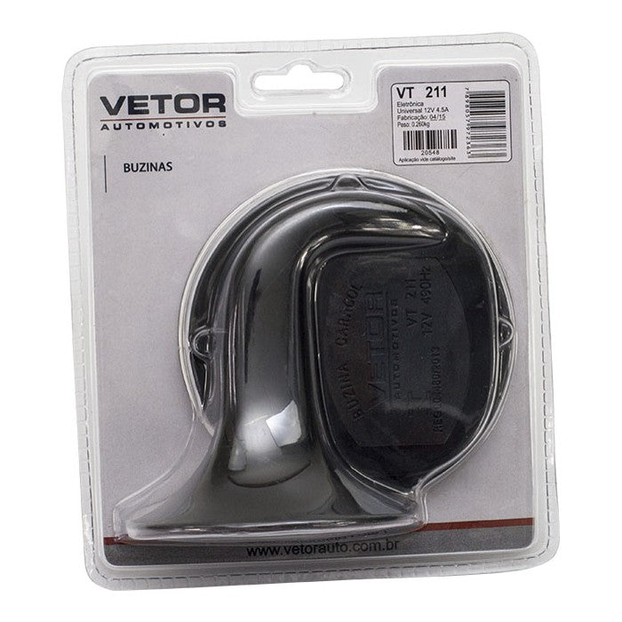 Buzina Caracol 1 Terminal 12V - Vetor - Vt211 - (1)