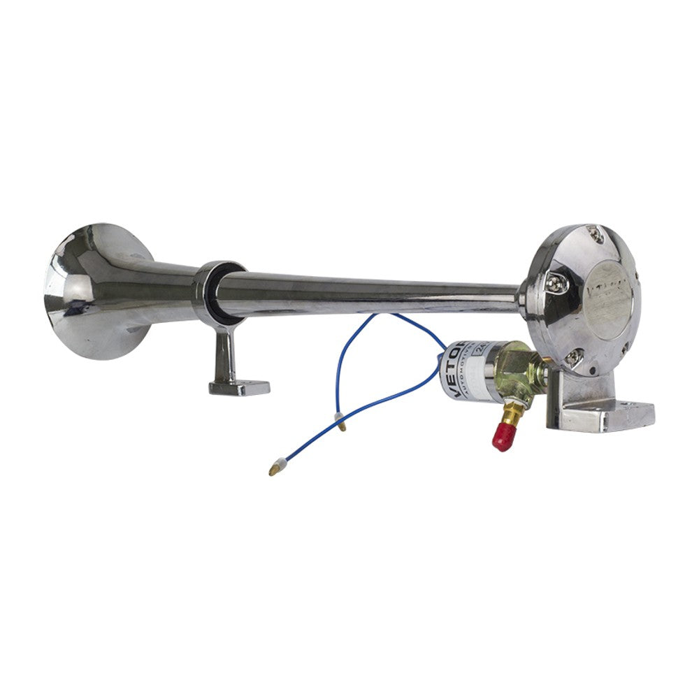 Buzina 1 Corneta Cromada 12V/24V - Vetor - Vt054 - (4)