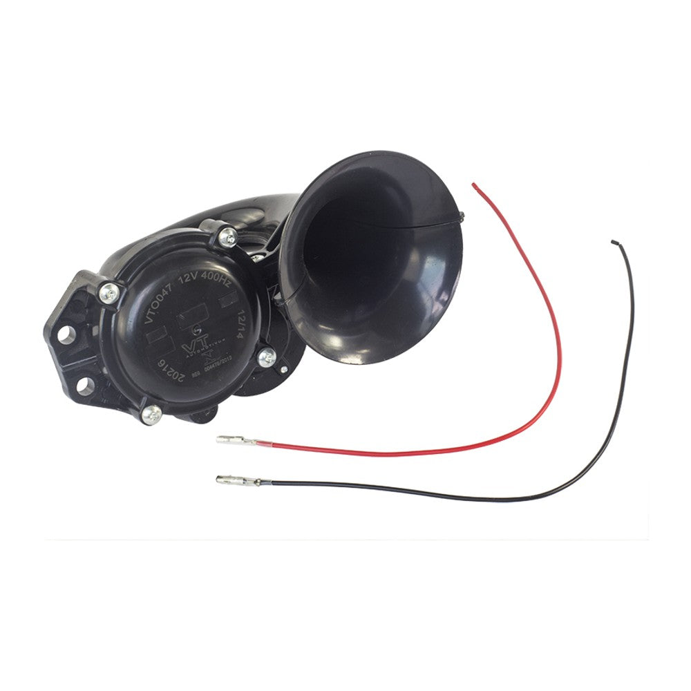 Buzina 1 Corneta Preta 12V - Vetor - Vt047 - (1)