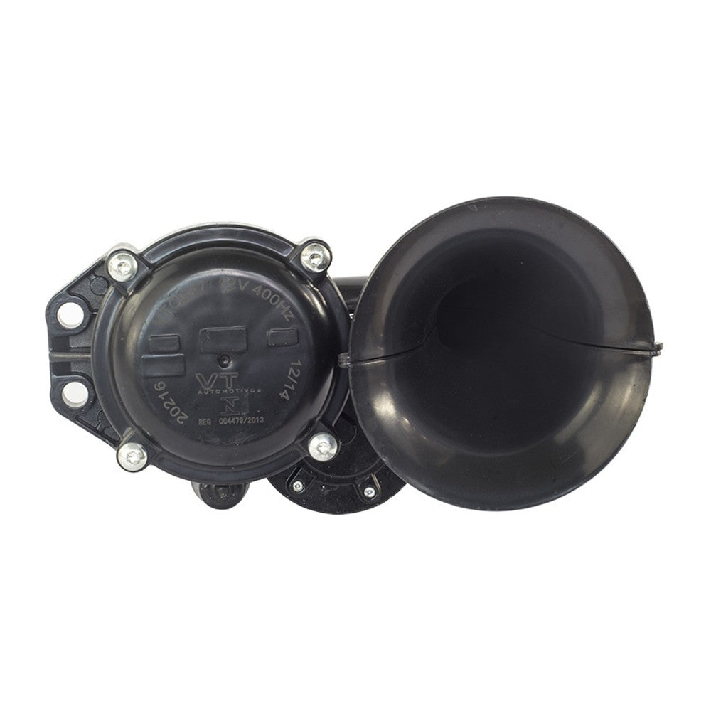Buzina 1 Corneta Preta 12V - Vetor - Vt047 - (2)