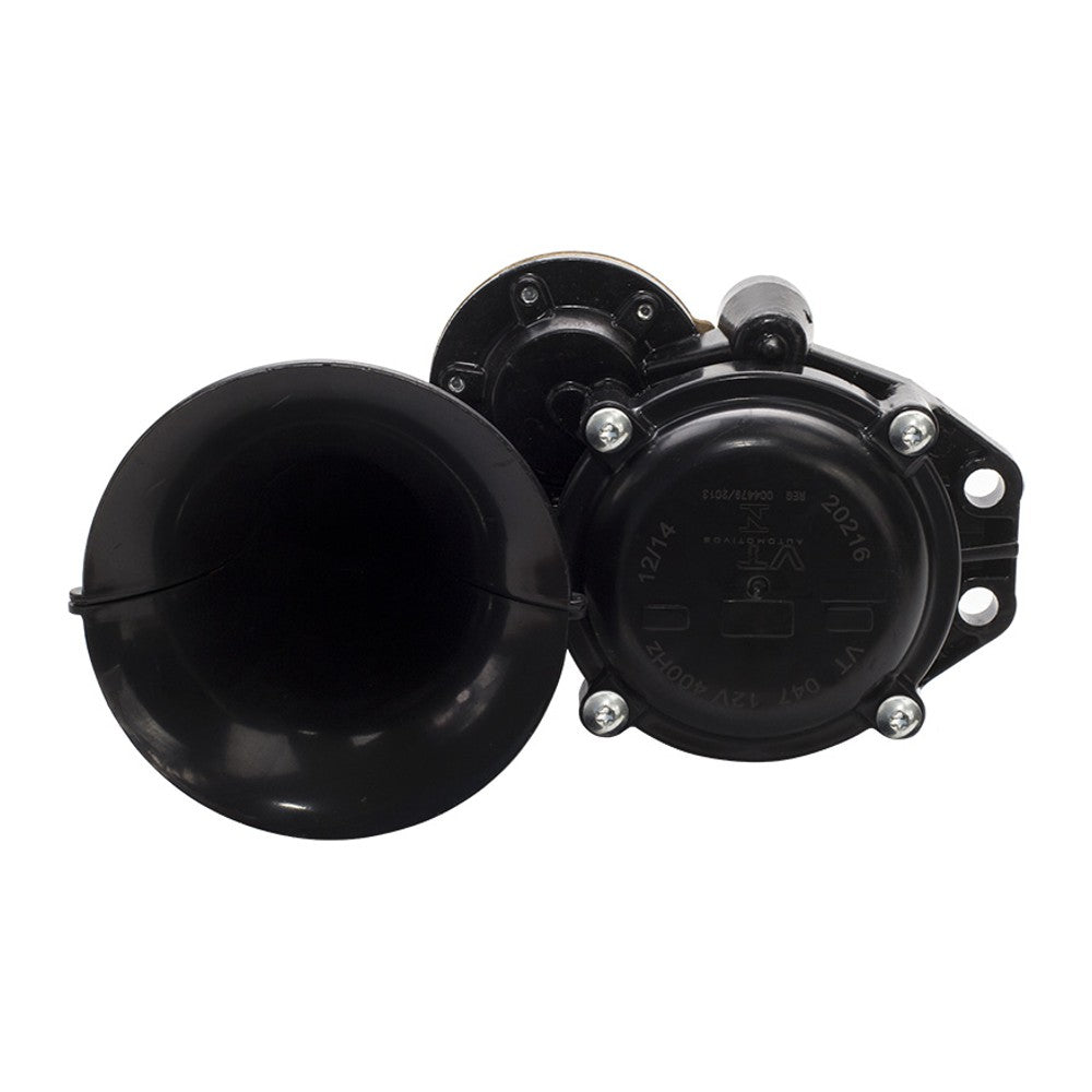 Buzina 1 Corneta Preta 12V - Vetor - Vt047 - (5)