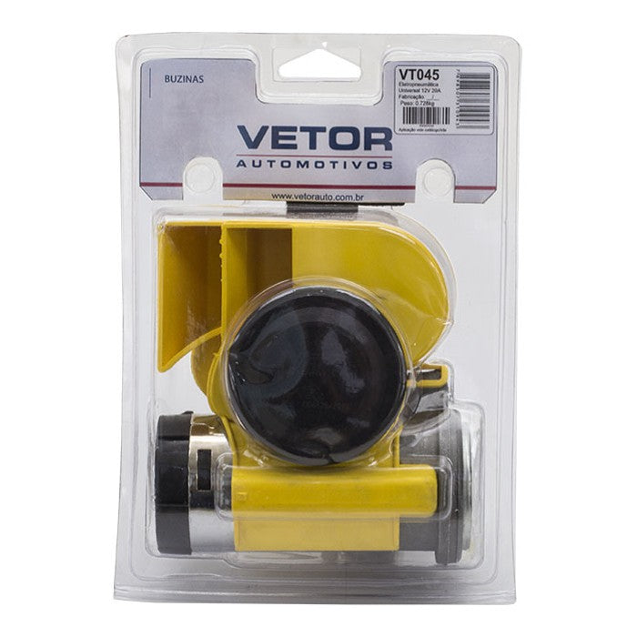 Buzina 2 Cornetas Compactadas 12V - Vetor - Vt045 - (1)