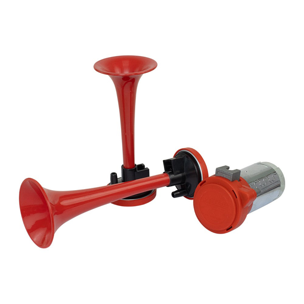 Buzina 2 Cornetas Vermelha 24V - Vetor - Vt041 - (5)