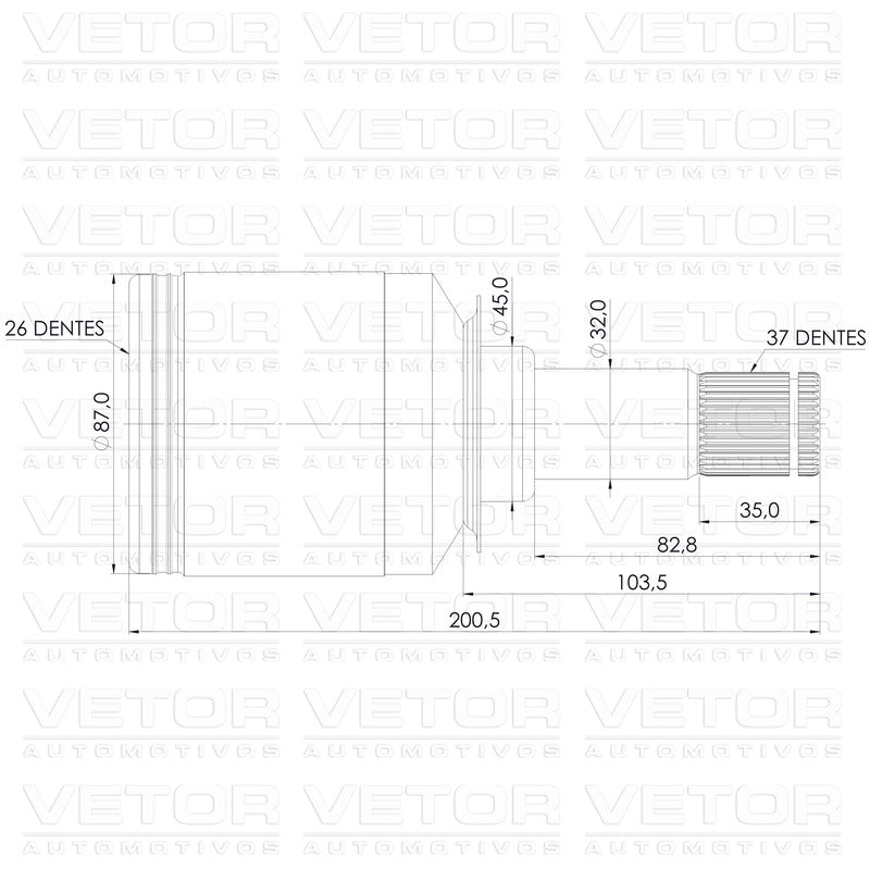 Junta Deslizante Direita - Vetor - Vt5597 - (5)