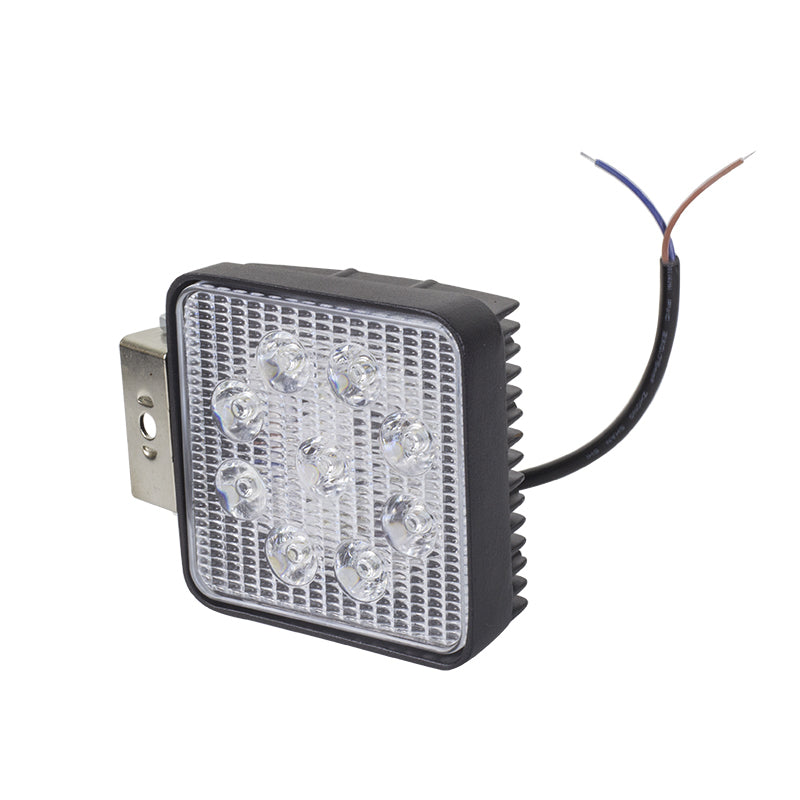 Kit Farol Auxiliar Quadrado 9 LEDs 12V/24V 33W - Teslla - Tk1001A - (2)