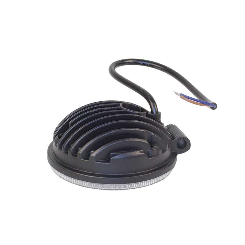 Kit Farol Auxiliar Redondo 7 LEDs 12V/24V 18W - Teslla - Tk1001C - (2)