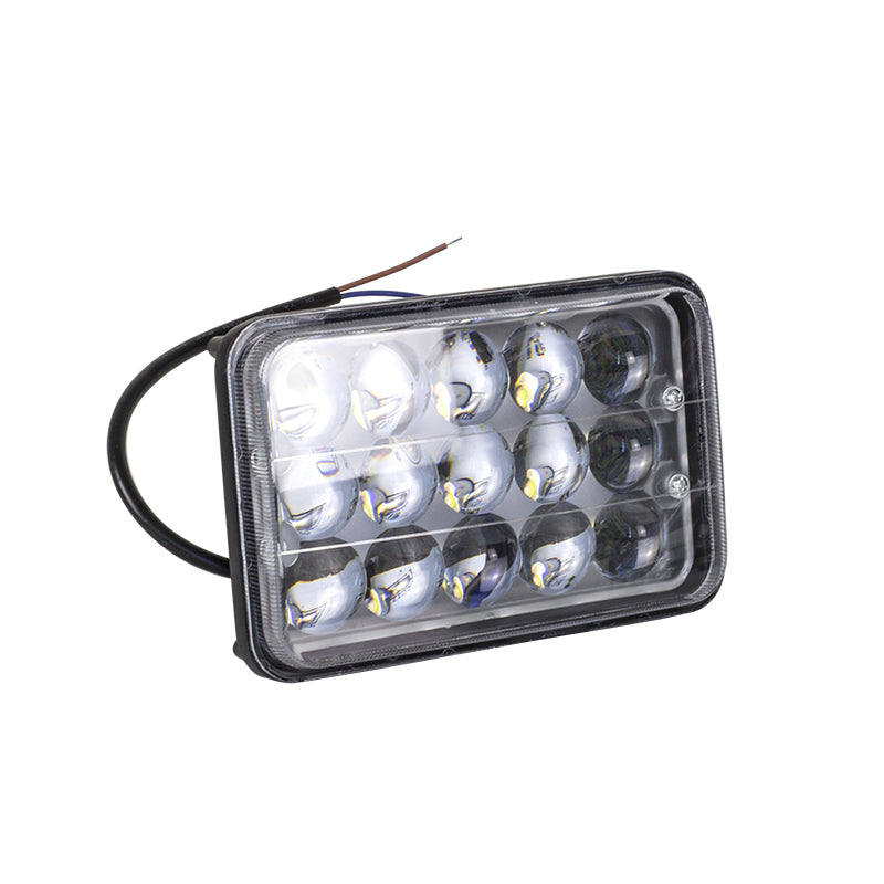 Kit Farol Auxiliar Retangular 15 LEDs 12V/24V 48W - Teslla - Tk1001B - (2)