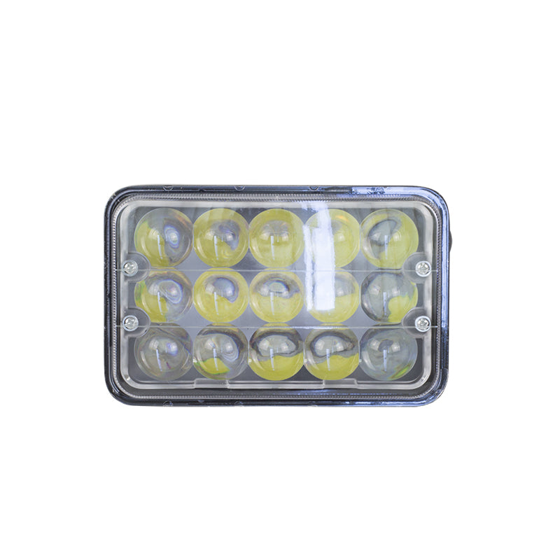 Kit Farol Auxiliar Retangular 15 LEDs 12V/24V 48W - Teslla - Tk1001B - (3)