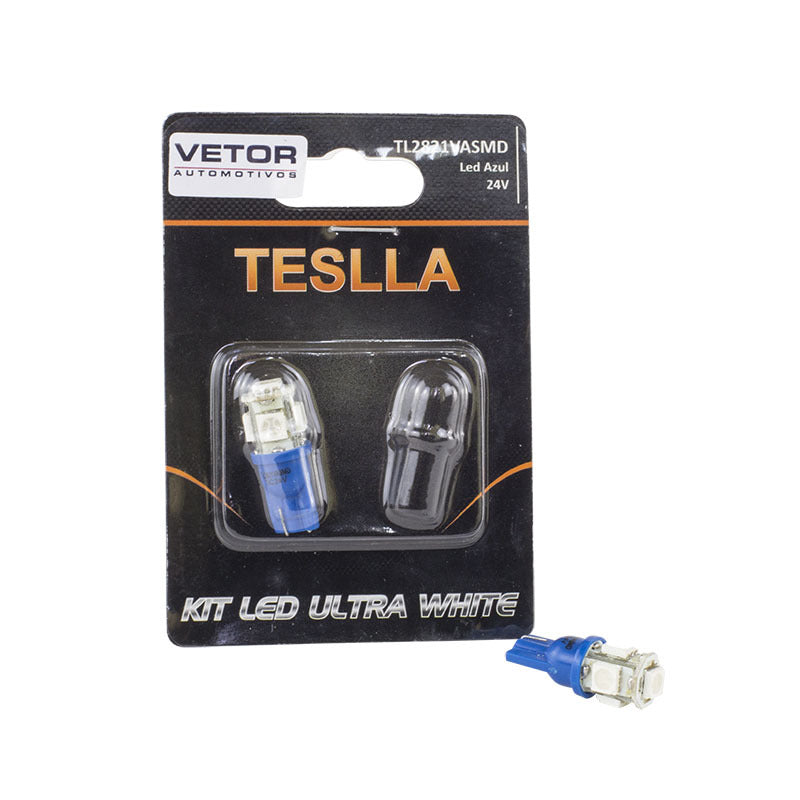 Par Lâmpada Super LED Ultra Azul 24V - Teslla - Tl2821Vasmd - (2)