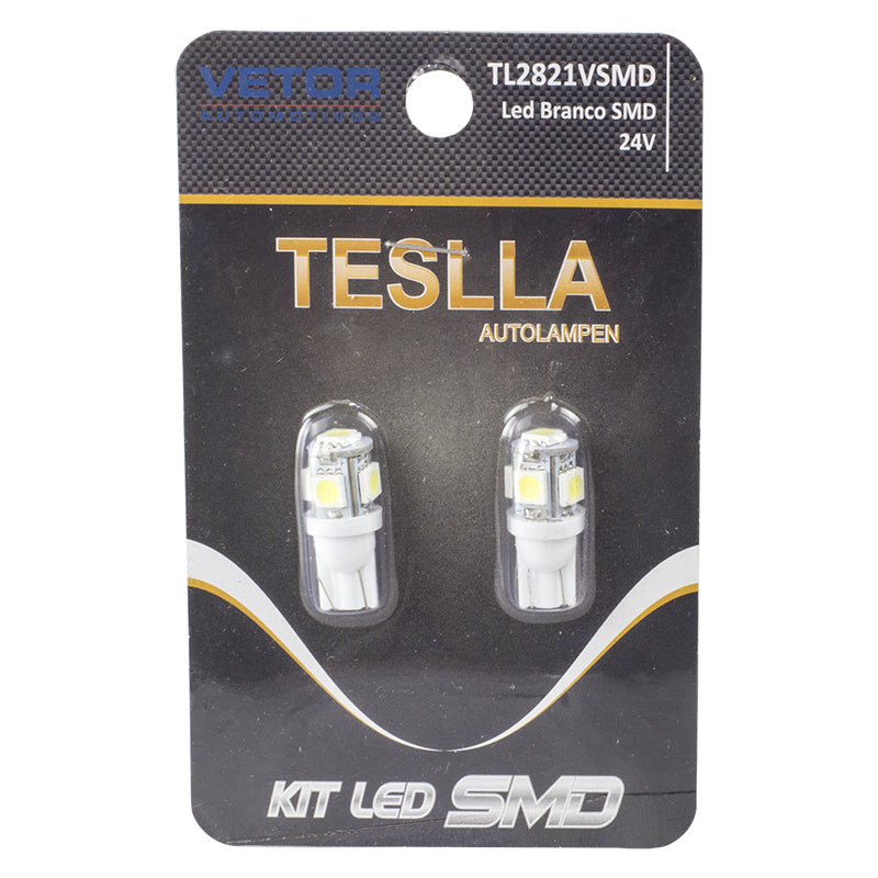 Par Lâmpada Super LED Ultra Branca 24V - Teslla - Tl2821Vsmd - (1)